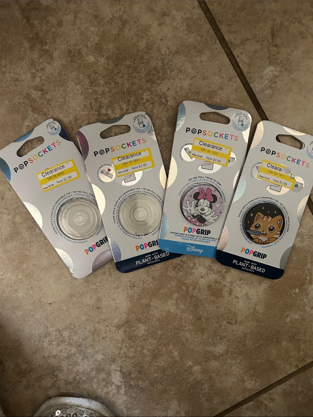 PopSocket PopGrip Assorted Designs White Pink Brown Blue